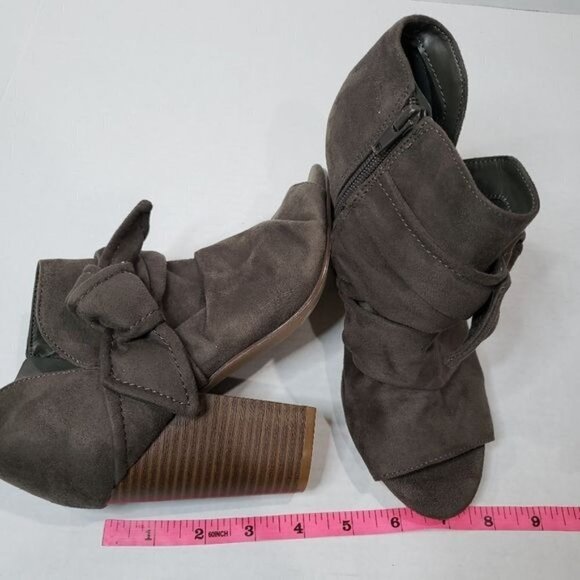 Indigo Rd. Izador Bow Peep Toe Booties Size 6.5 - Picture 11 of 12